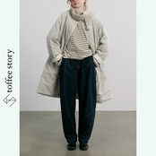暖かさとオシャレを両立♪リバーシブルミドル丈ジャケット P0110