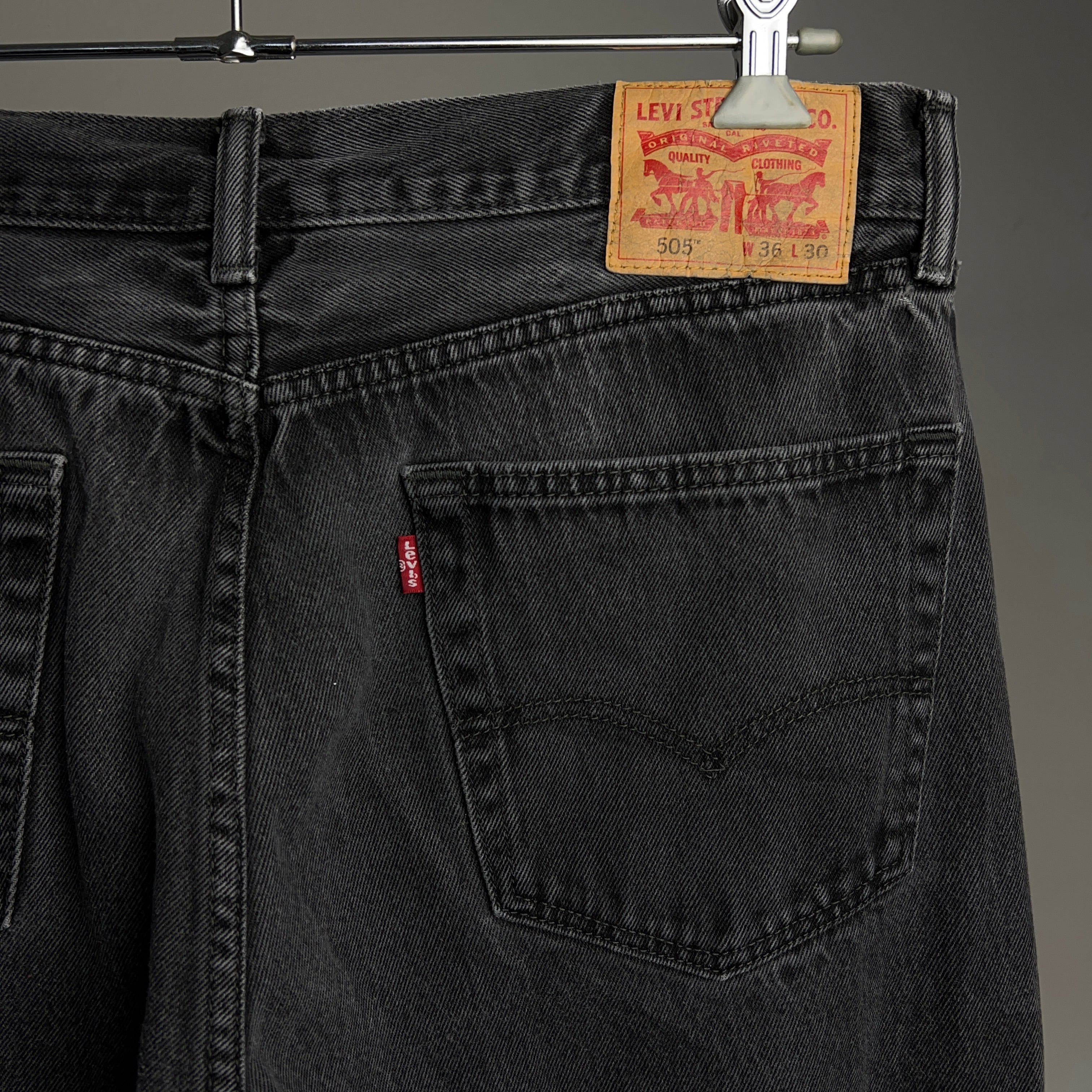 Levi's 505 Black Denim Pant W36 L30【0530A13】 | 【公式】Thrift