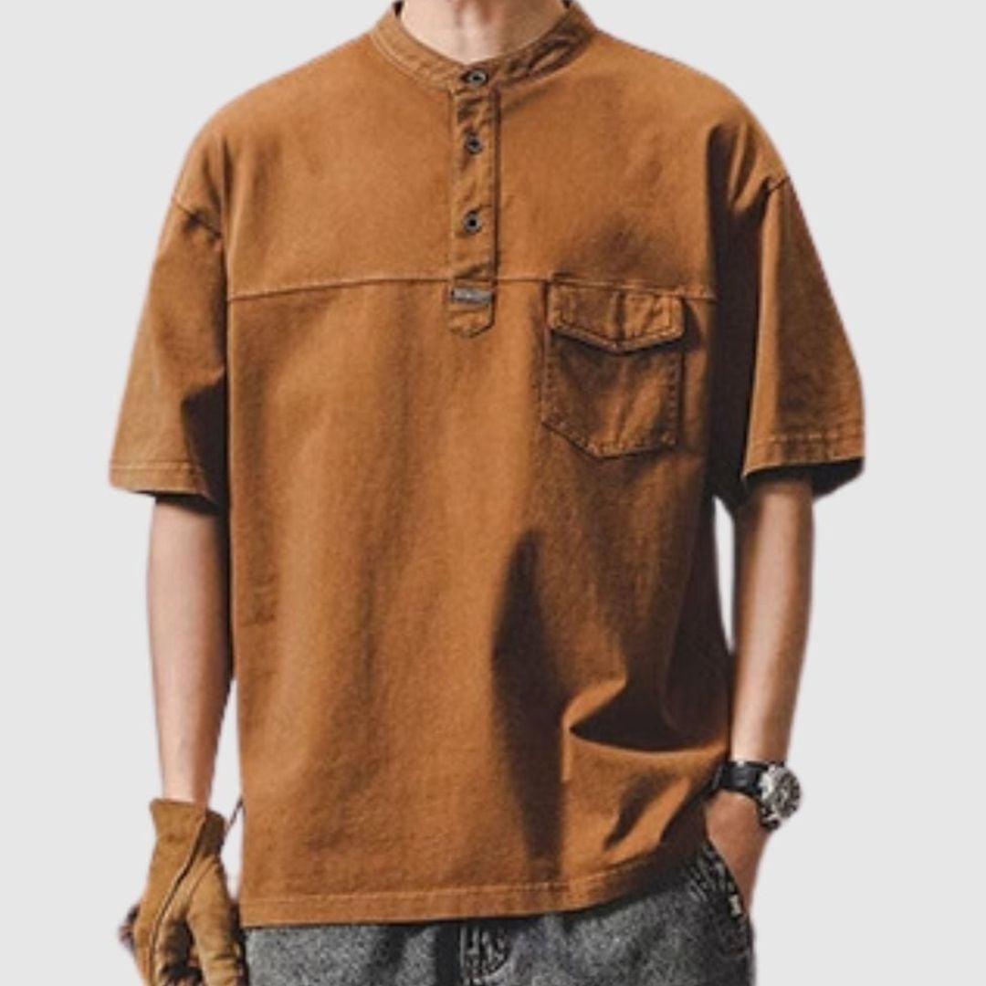 ヘンリーネックTシャツ H2023