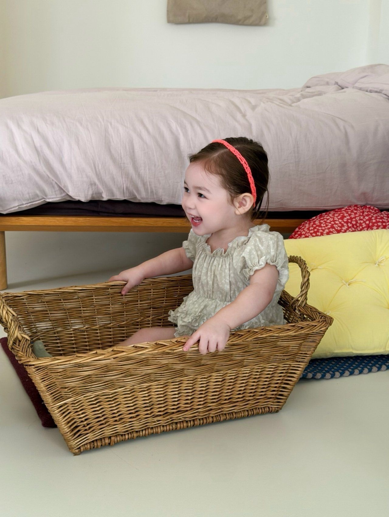 [my daughter] Rose Garden Baby Frill Romper / [마이다럴] 로즈가든베이비프릴롬퍼