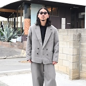 INTERIM(インテリム)LVMH社デッドストックコレクション,ダイアゴナル⽣地セットアップ