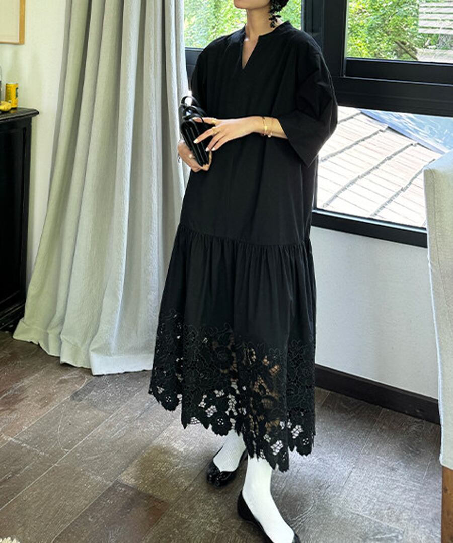 レースデザイン◆blackワンピース【w-30509】