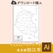 東京都狛江市の白地図データ
