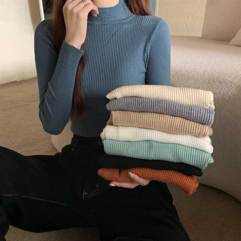 ニットセーター トップス スタイルスリム長袖スリーブ ロング ウィンター 冬物 1号婦人64678595790