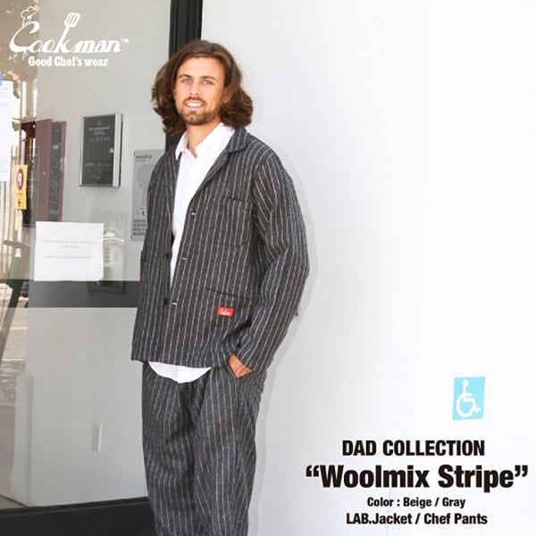 Cookman ストライプ ジャケット ・パンツ セットアップ Lサイズ Cookman ストライプ ジャケット ・パンツ セットアップ Lサイズ