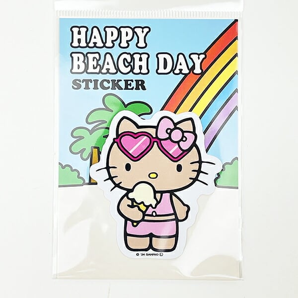 サンリオ ハローキティ 日焼け キティ ステッカー アイス 文具 日本製