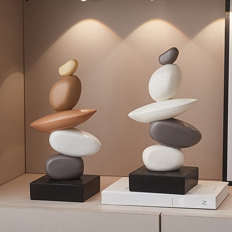 置物 オブジェ オーナメント 積み石デザイン スタッキングストーン