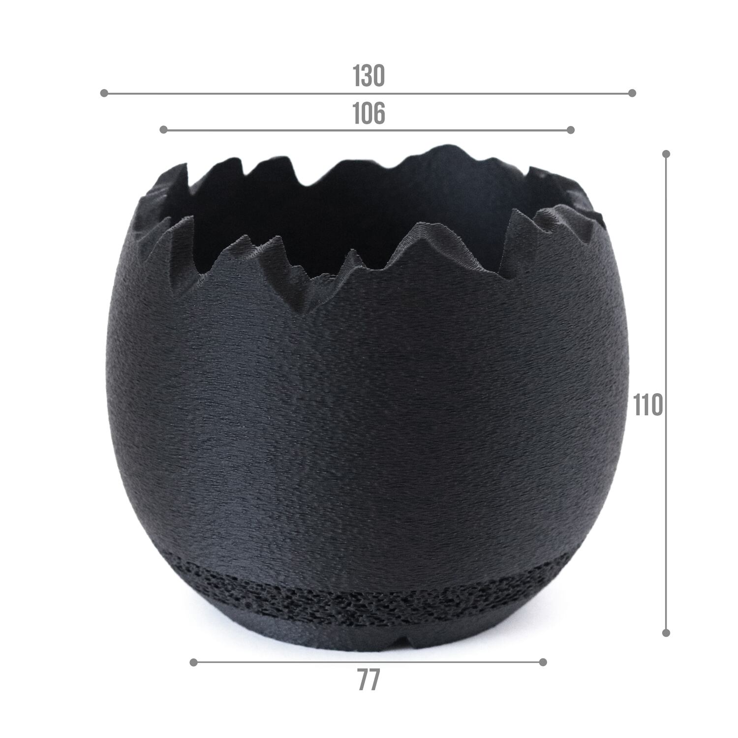 Adv-009-L (130×110) Cracked egg 植木鉢 Adv鉢 グラキリス