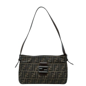 フェンディ ズッカ マンマバケット ワンショルダーバッグ 26566 ブラウン キャンバス レザー レディース FENDI 【中古】
