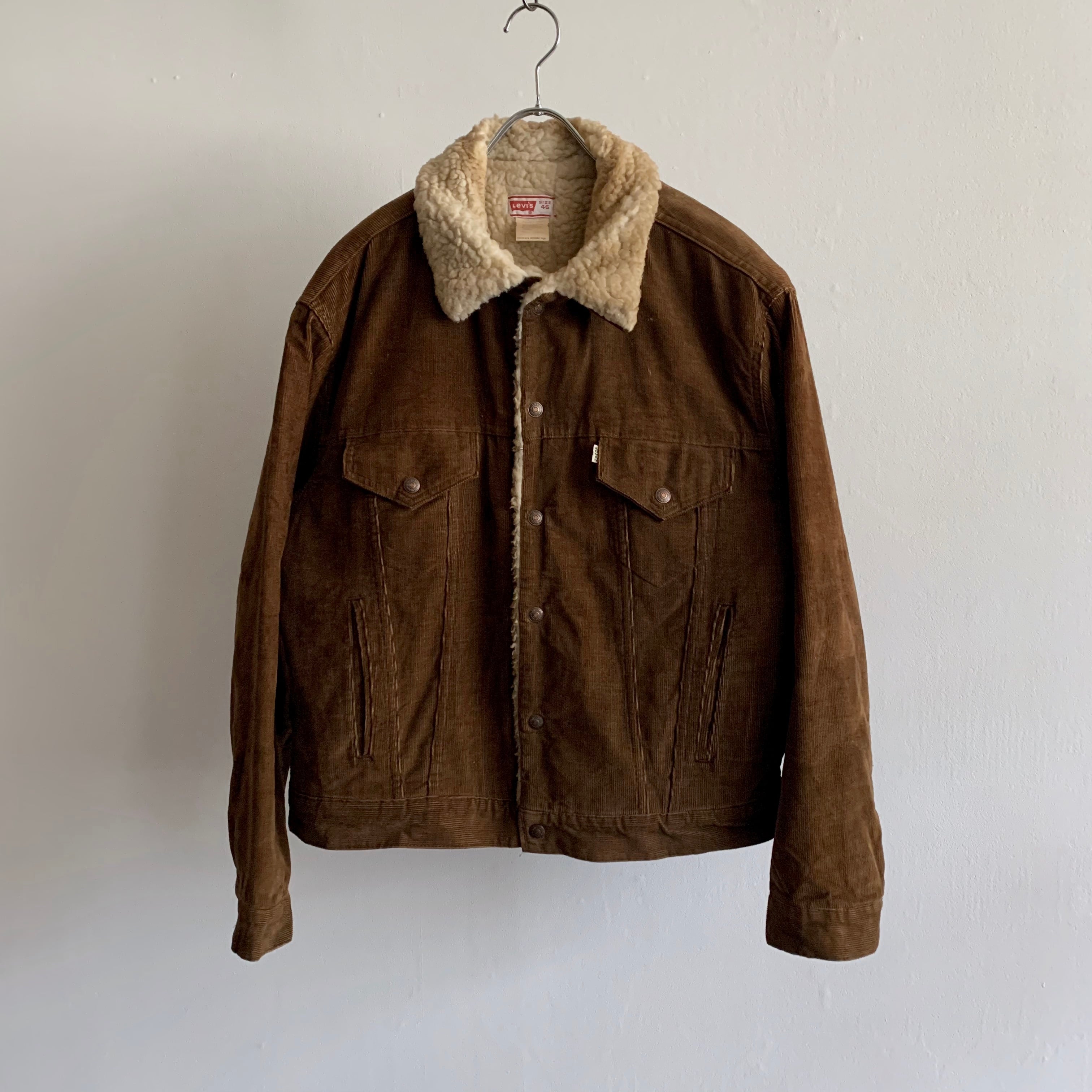 1099. 1970's Levi's 70608 Corduroy boa jacket 46 Made in USA 70s ...