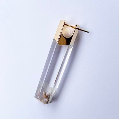 TORCH Pierced Earring / Garden Quartz(CE016-YG/GQ)