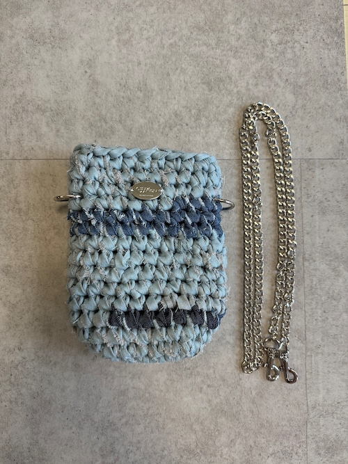 《1点もの》denim phone holder / mix color 《1点もの》denim phone holder / mix color