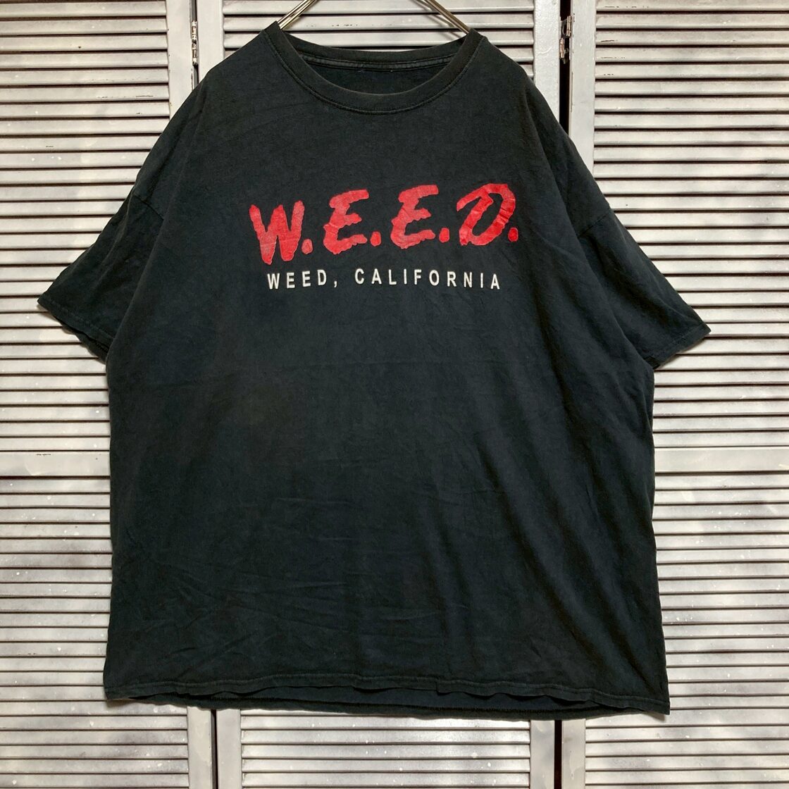 パロディ Tシャツ ビンテージ 古着 黒 マリファナ 大麻 ガンジャ WEED