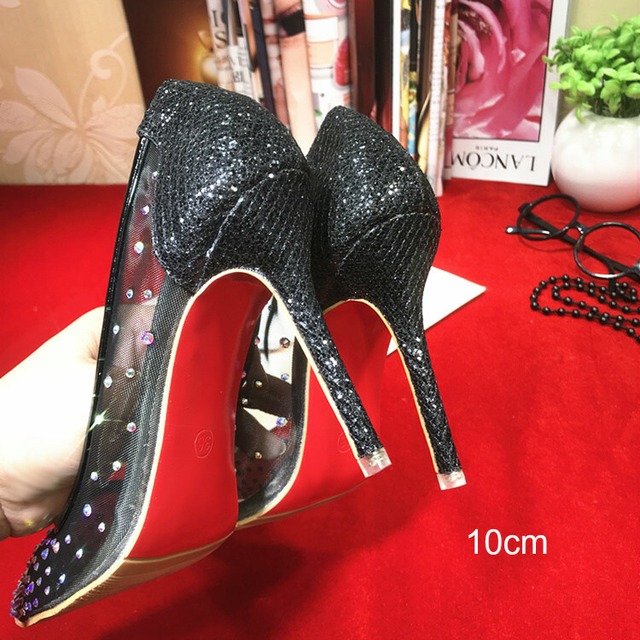 ラインストーン ハイヒール パンプス キラキラ 透明 シースルー シルバー ブラック ゴールド パーティー かわいい 小さいサイズ 8cm 10cm 韓国 韓国ファッション オルチャン オルチャンファッション K9 Korean Select 韓国ファッション オルチャンファッション