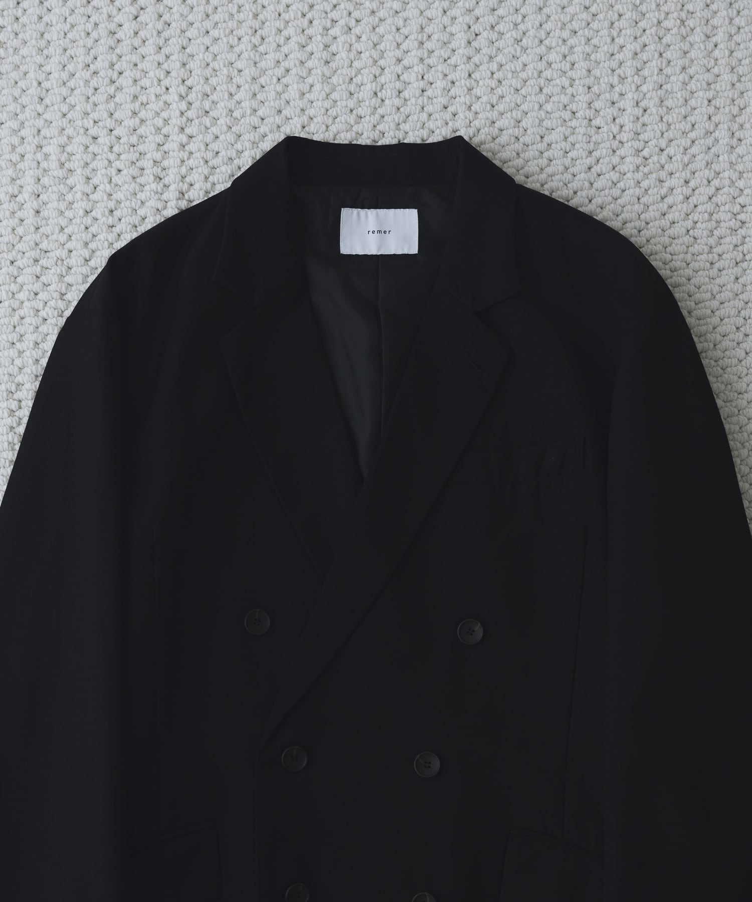 26新作セットアップremer CLASSIC TR WOOL TAILORED CLASSIC TR WOOL TAILORED JACKET【セットアップ対応】/ black | remer