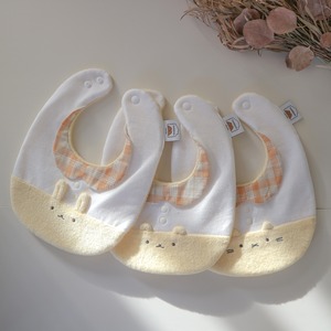 【完売】つみきどうぶつのおめかしbib（たんぽぽ）