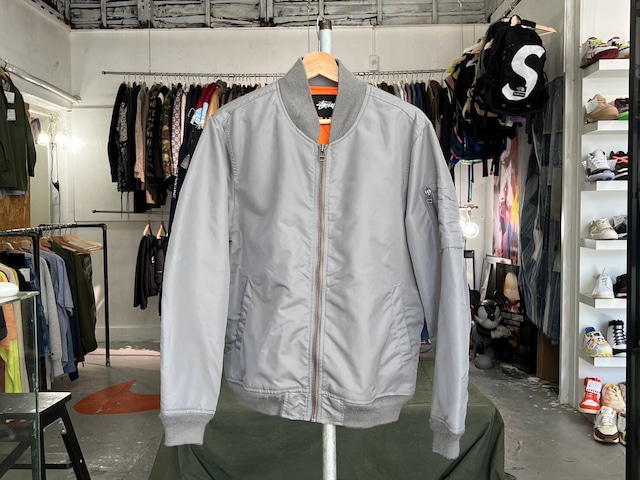 STUSSY MA-1 JACKET GREY SMALL 38252