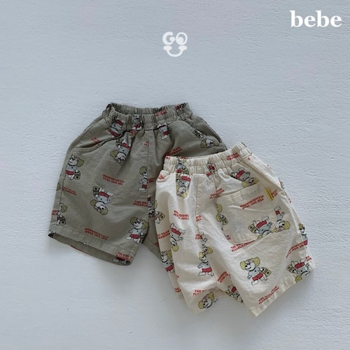 【予約　2024 summer】bebe：kodori pants〔コドリショートパンツ〕　go.u