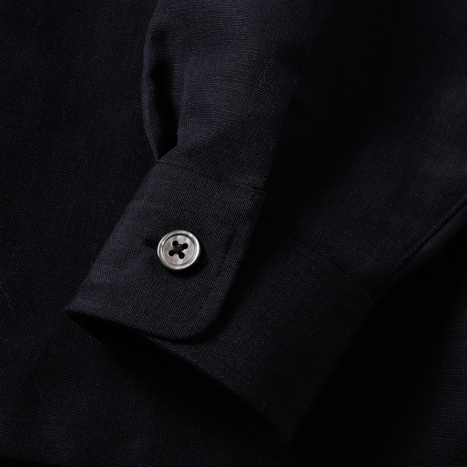 新品】MINTENS 1950s vintage summer wool shirts Black made in Italy