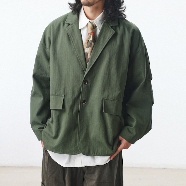 ボックスシルエット ジャストルーズ ジャケット a-1470