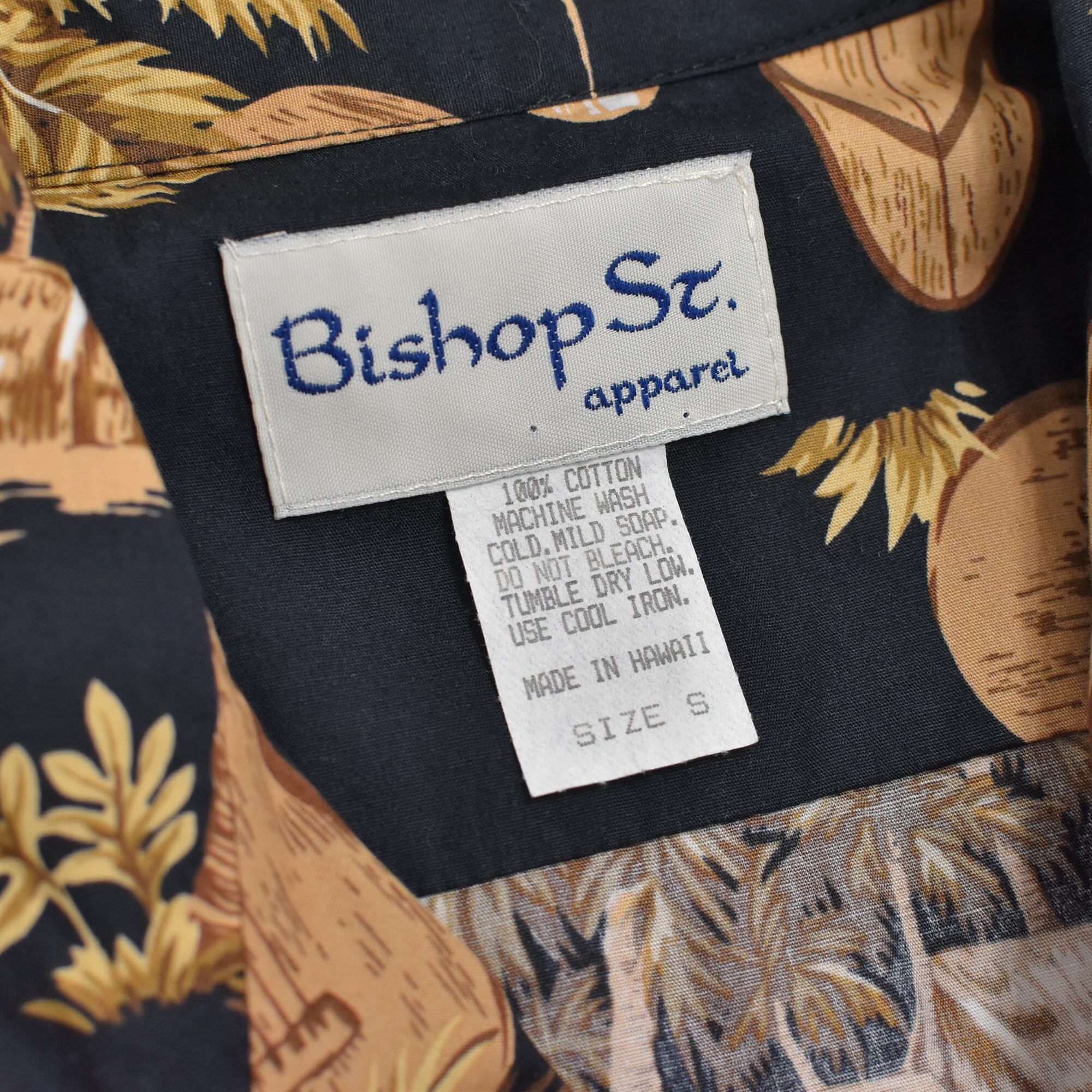 bishop st 90s コットンアロハシャツ ハワイアン サイズXL相当 - シャツ
