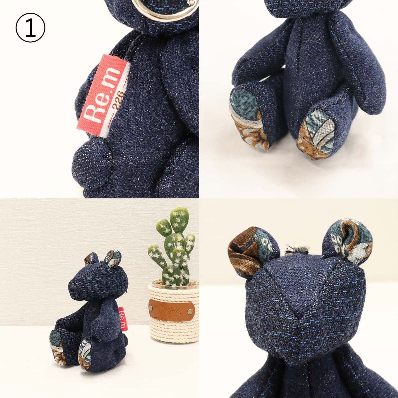 テディベアキーホルダー デニム バリエーション | リム｜デニム