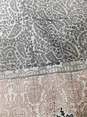 【受注商品】Rumi Rockきもの「木版更紗」生成り赤　[A727]