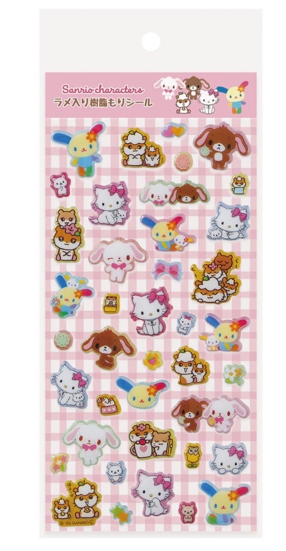 サンリオキャラクターズラメ入り樹脂盛りシール | SEALSHOPぺたぺた