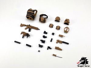 DH-E001BD 1/12スケール可動フィギュア用装備セットB (ゴースト) 砂漠Ver.