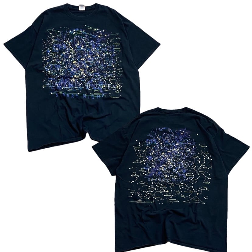 90年代 size：XL【 HEAVENLY BODIES 】STARRY NIGHT 星座 プリントT