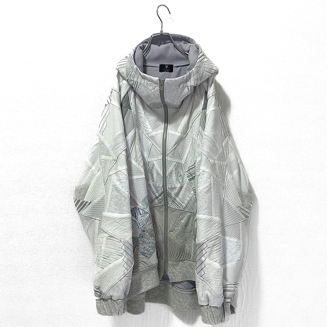 Patchwork-Hoodie  (white)