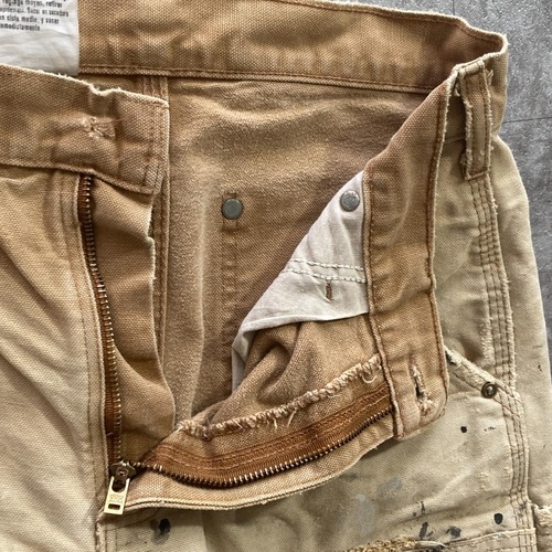 00s 襤褸 ブラウン ダブルニー Carhartt B130 31×32 詳細写真10