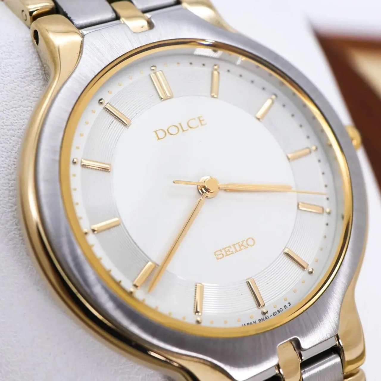 美品◎SEIKOセイコー ドルチェラウンド ゴールド メンズ 愛らし 腕時計 