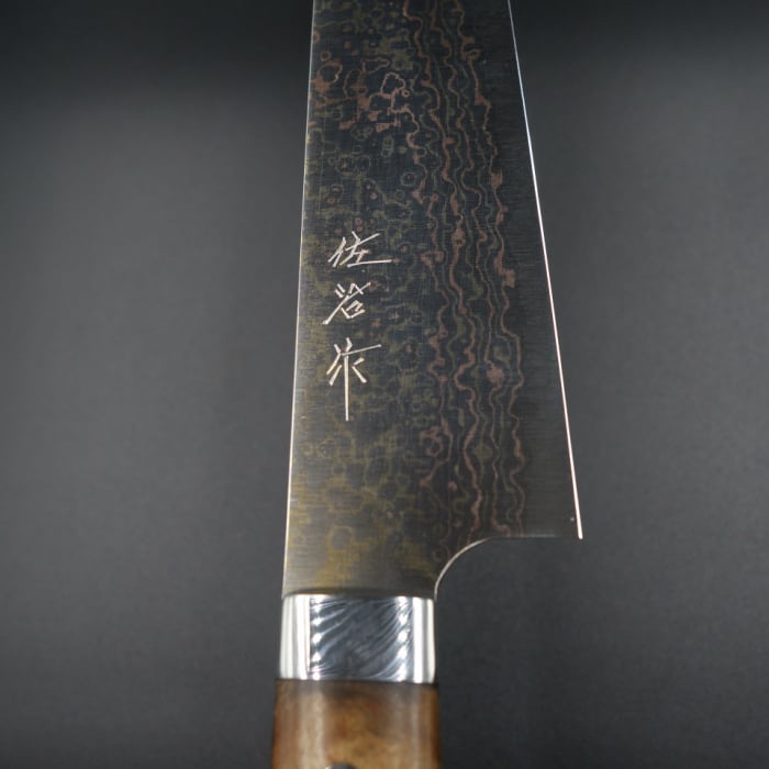 佐治作 包丁 牛刀 VG10 有色ダマスカス 210mm 花梨柄 越前打刃物 佐治作 包丁 牛刀 VG10 有色ダマスカス 210mm 花梨柄 越前打刃物