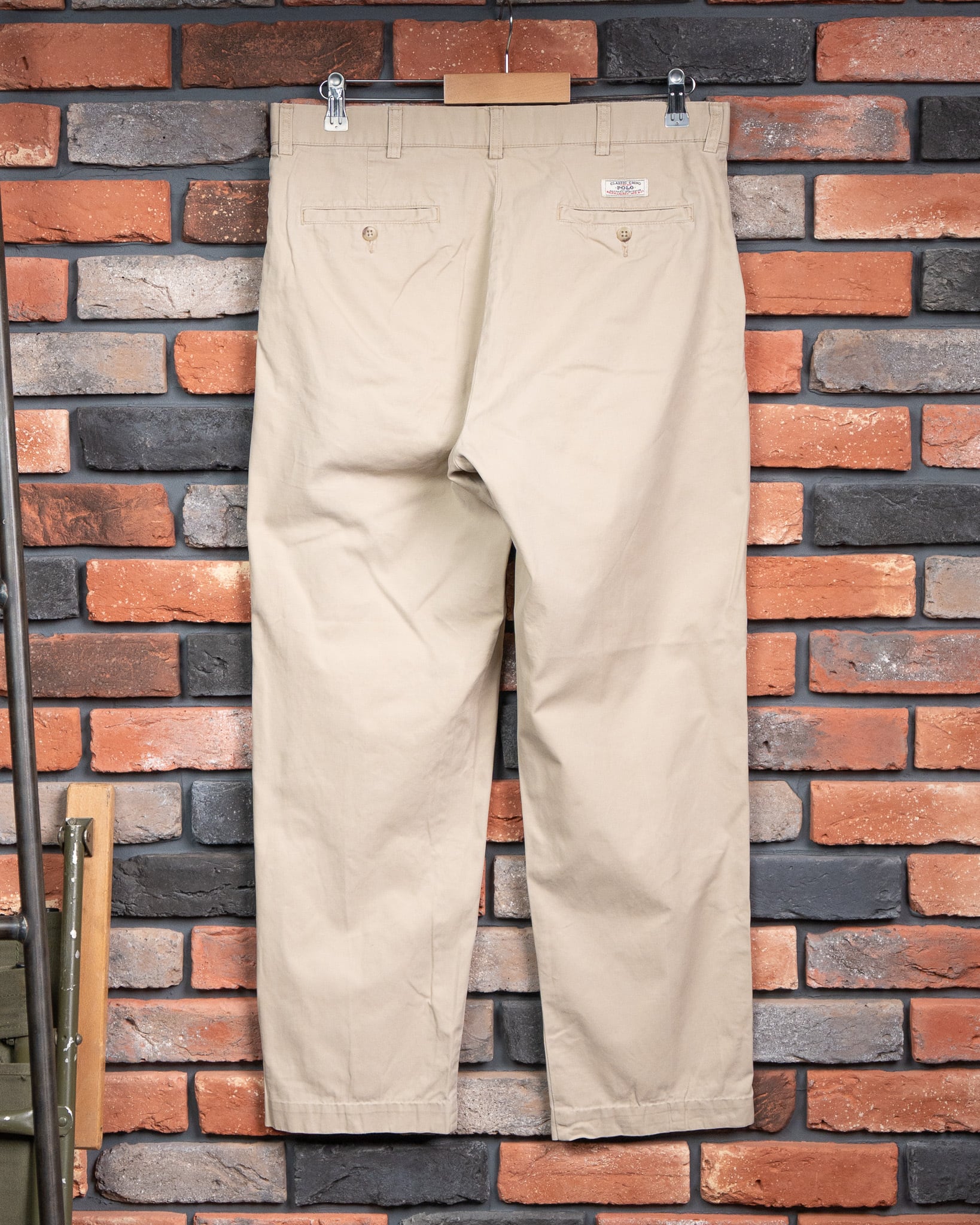 USA製　ポロバイラルフローレン　ポロチノ　ベージュ　ボックスロゴ　W34 ポロバイラルフローレン カーゴパンツ ポロチノ ボトム 67 W34