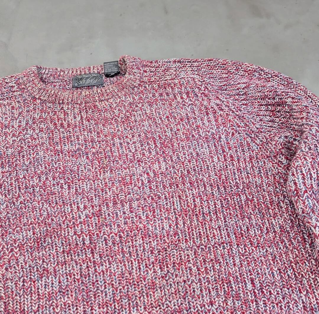 the mans shop... melange cotton knit 小岩店