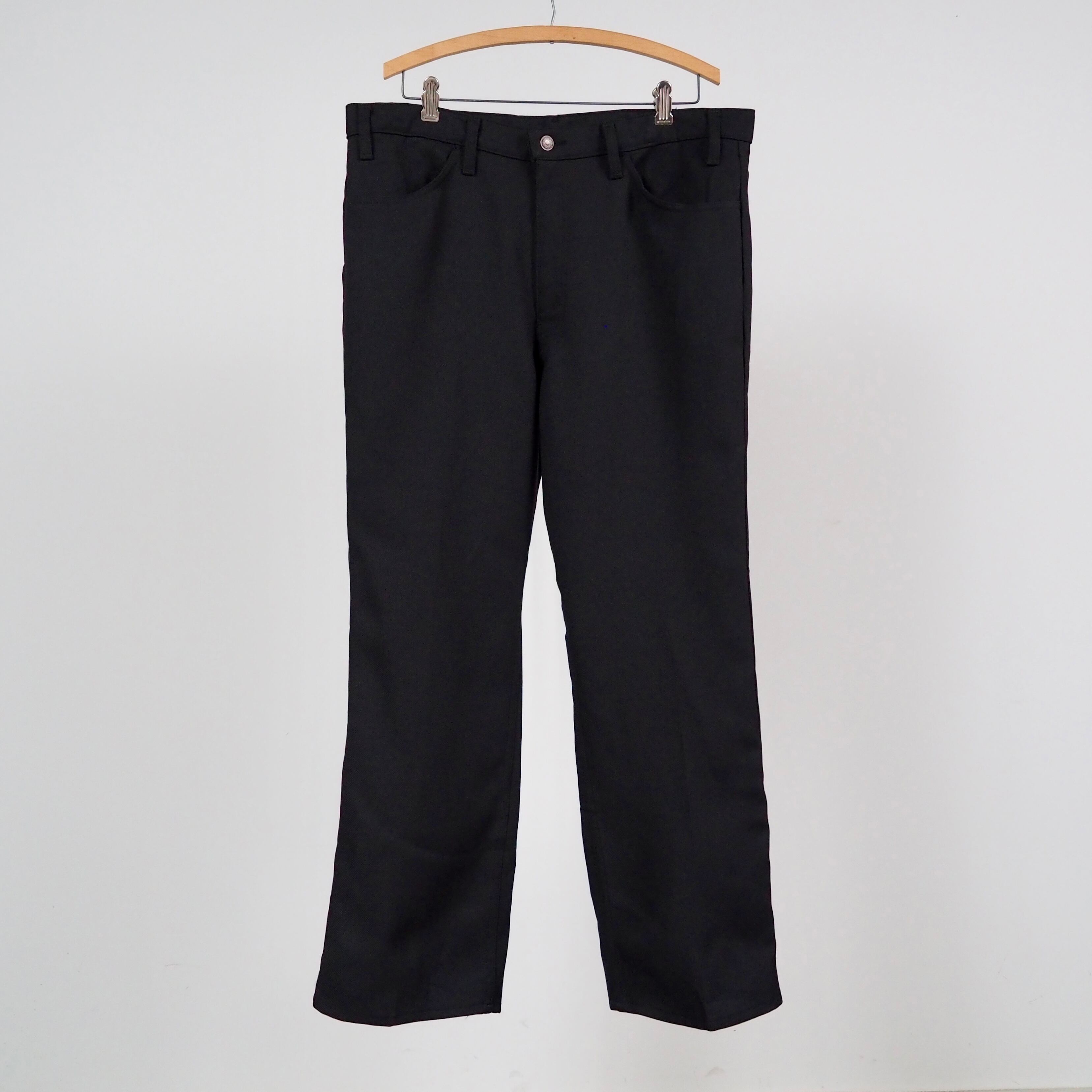 80’s Levi’s 517-0659 “Black” STA-PREST polyester slacks w38/l29 USA リーバイス スタプレ スラックス ブラック
