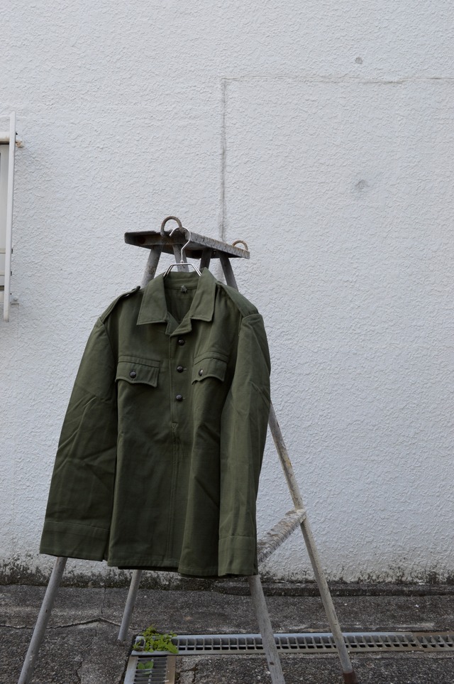 Bulgarian Army 70s Dead Stock heavy canvas pullover army shirts jacket ブルガリア軍 1970