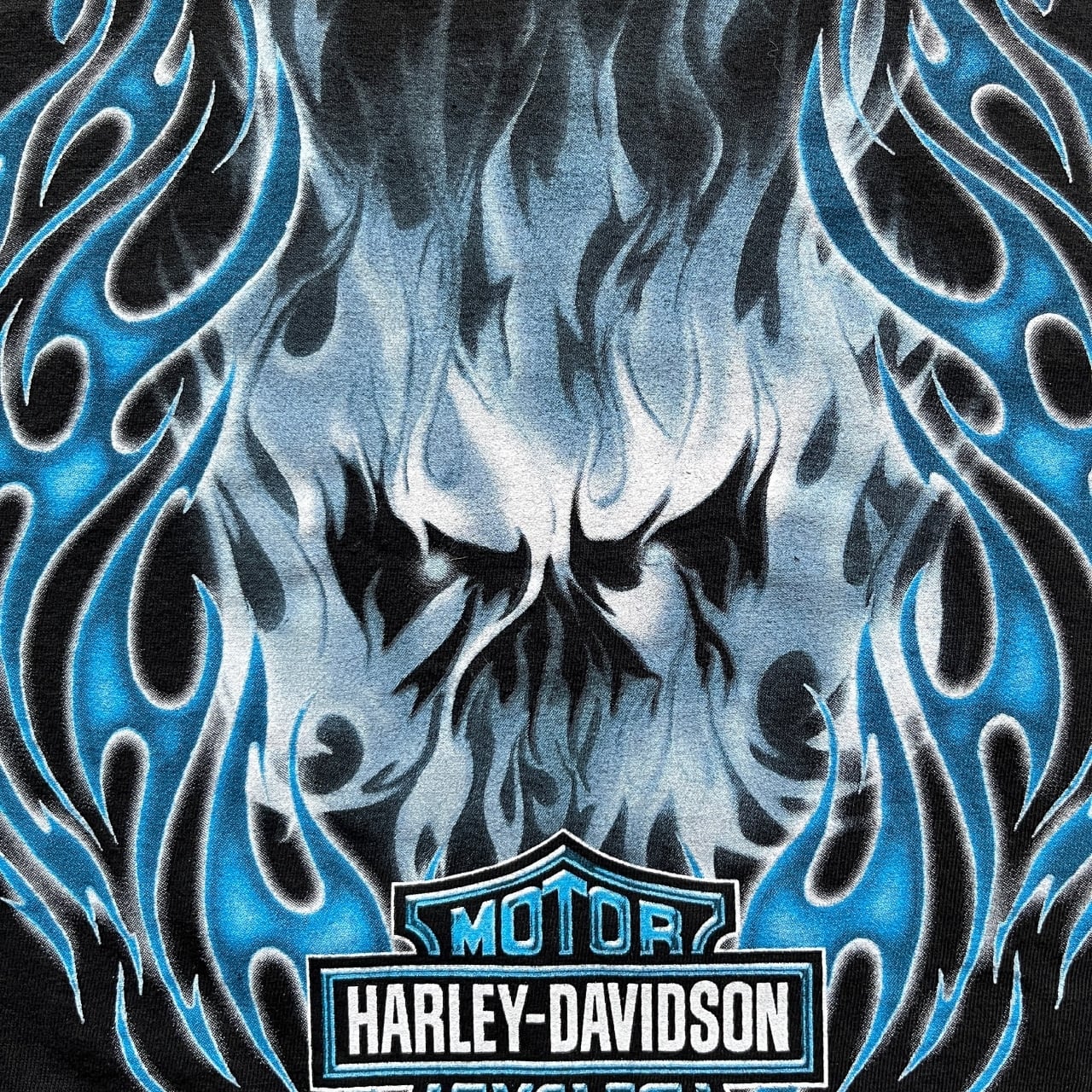 Harley Davidson 2003 Blue Flame Tee | Vintage High Line