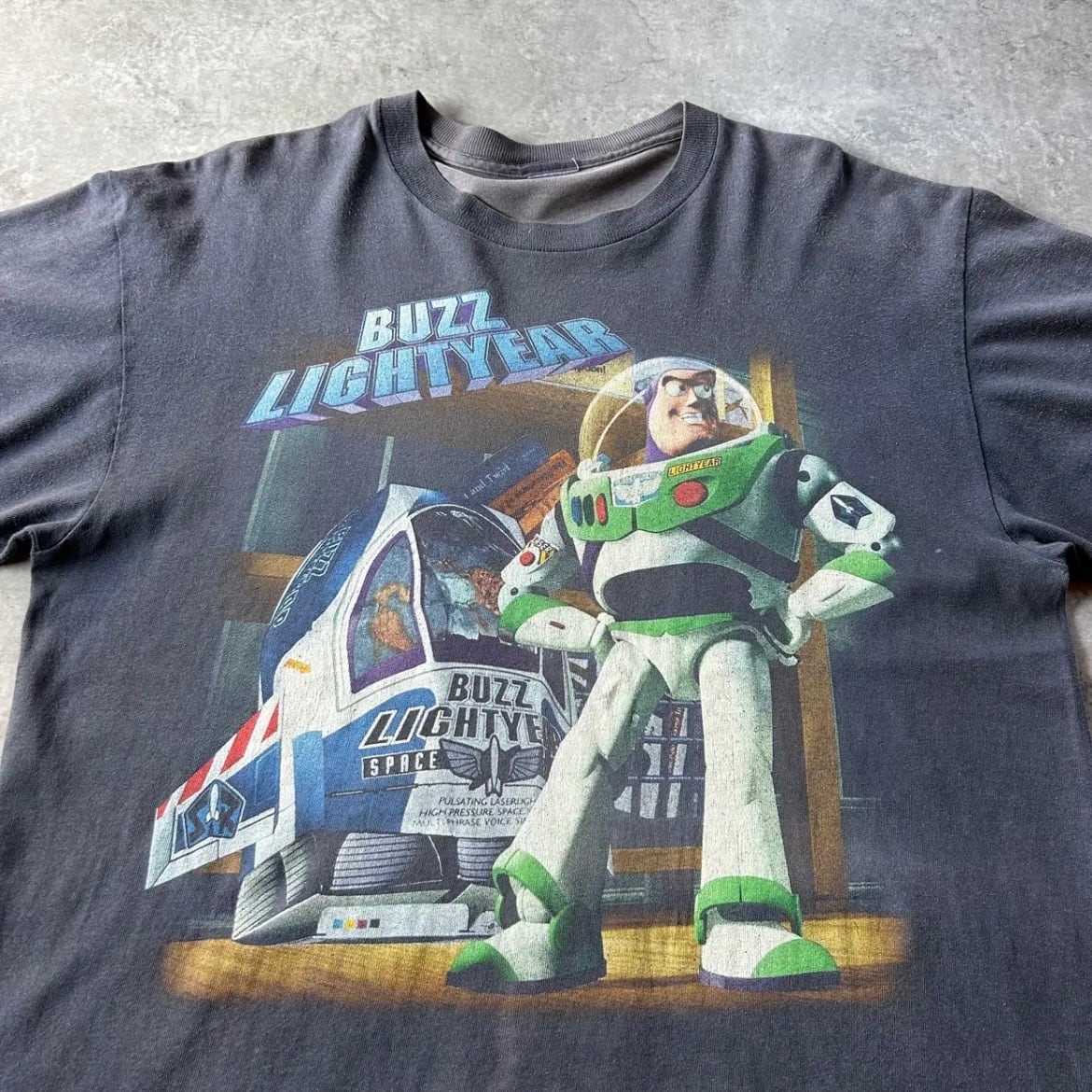90s vintage バズ・ライトイヤー　Tee 90s トイストーリー tシャツ USA製 ネイビー XL相当 バズライトイヤー
