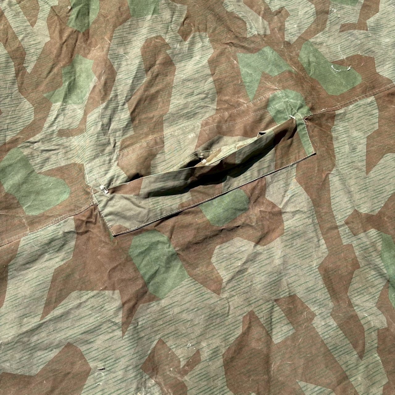 貴重 40s German Army ドイツ軍 実物 M-31 Splinter Camo Zeltbahn WW2