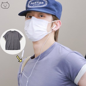 ★TXT ヨンジュン 着用！【Suade】 TEXTURED LAYERED TEE [PURPLE]