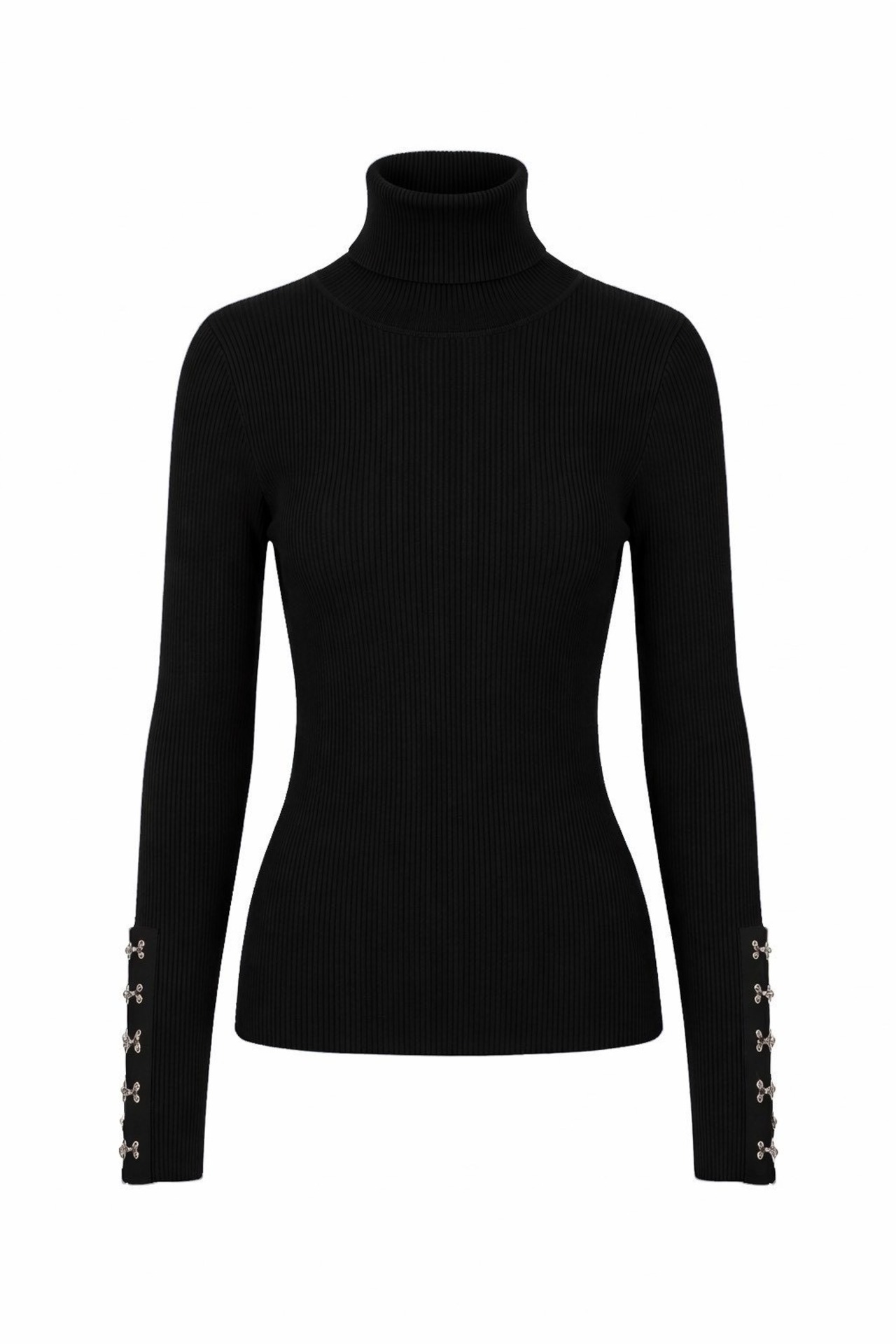 メゾンマヴェリックプレゼンツ  Hook Detailed Rib Turtleneck