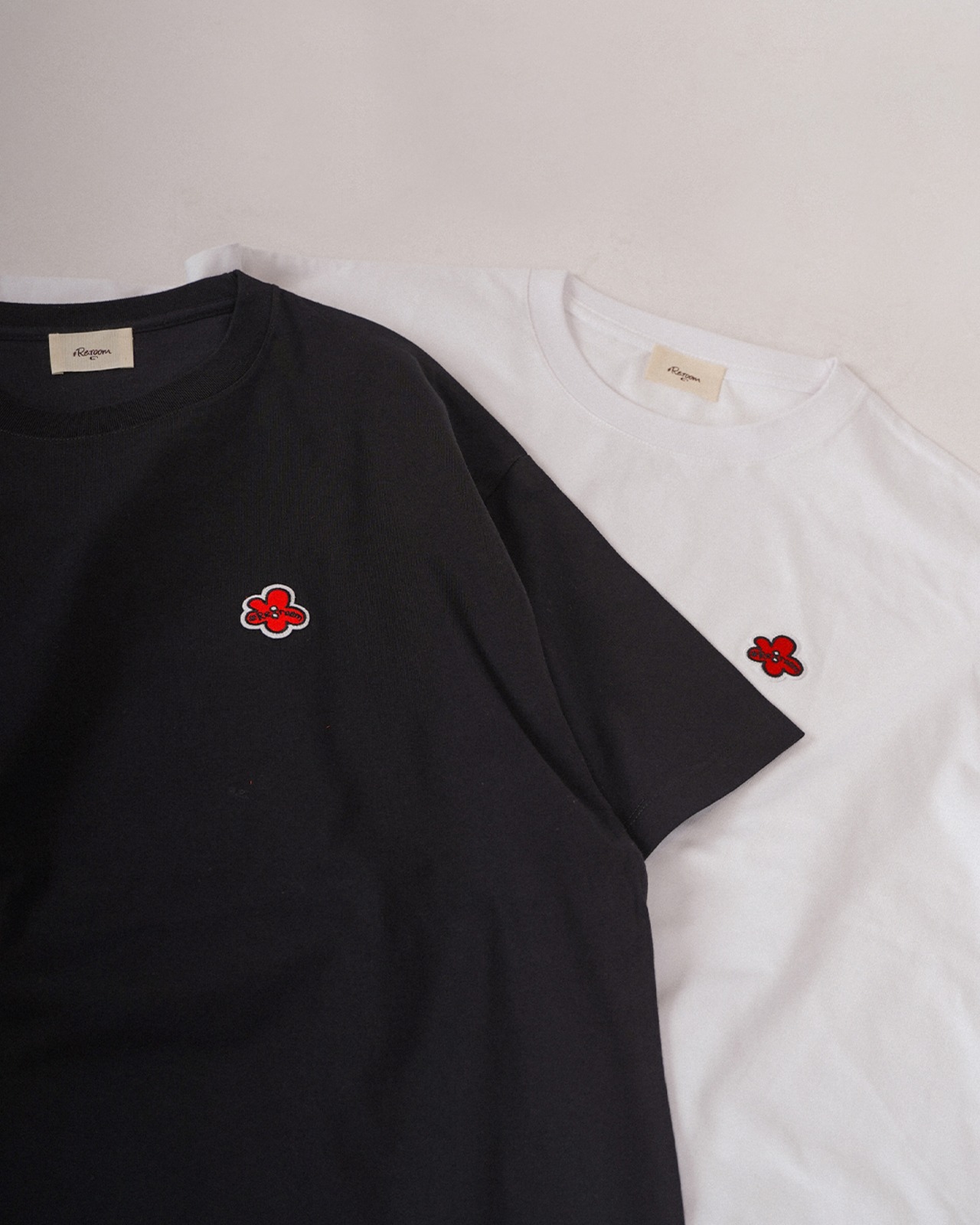【#Re:room】FLOWER ICON WAPPEN T-SHIRTS［REC891］