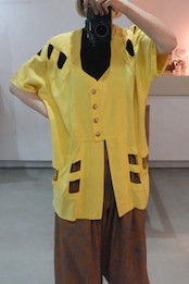 Cut-out yellow tunic Blouse