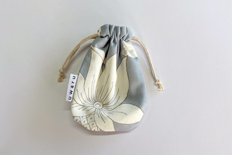 aoi mori - blue - リバーシブル巾着