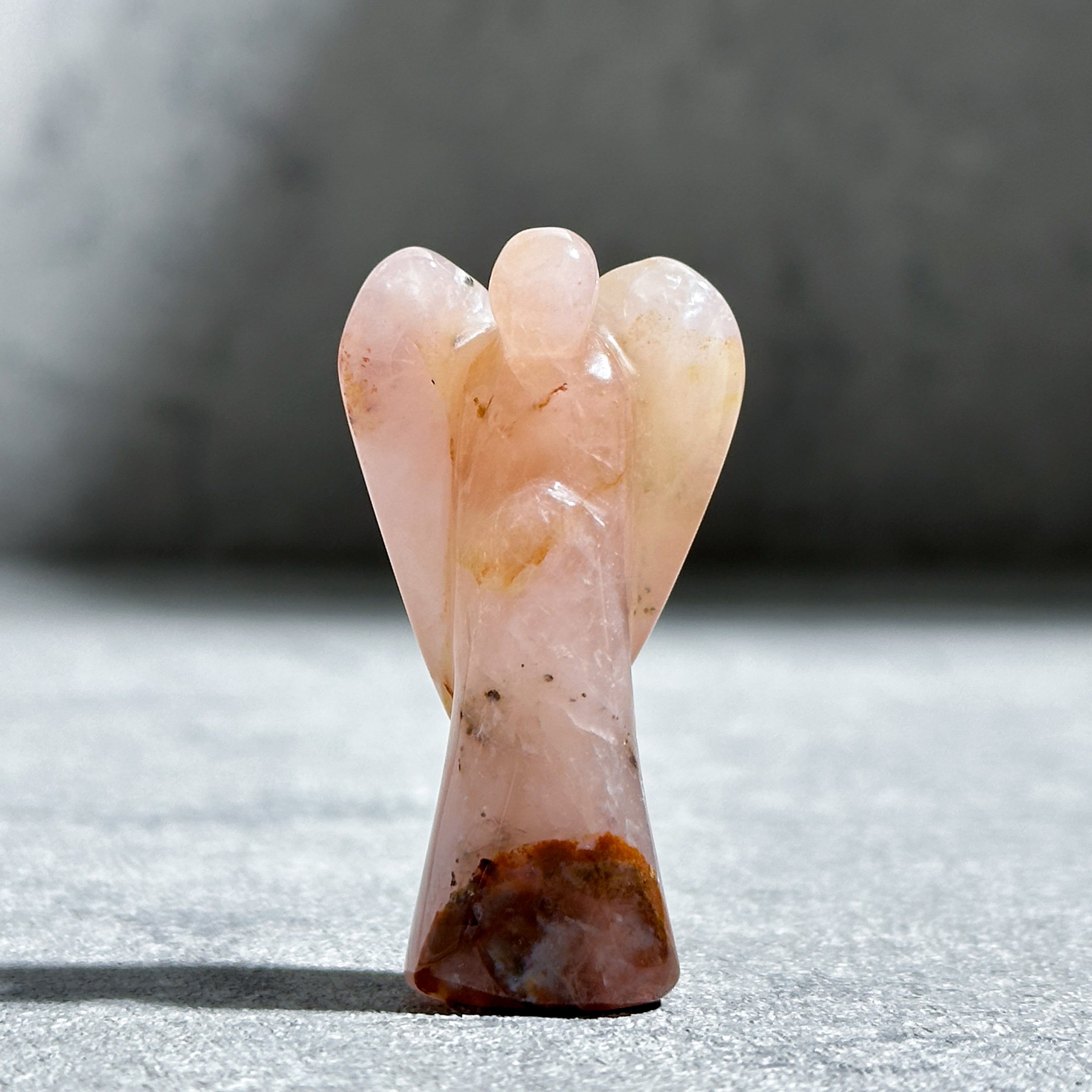 ゴールデンヒーラー×ローズクォーツ ミディアムエンジェル 02◇ Golden Healer × Rose quartz Angel◇天然石・鉱物・パワーストーン