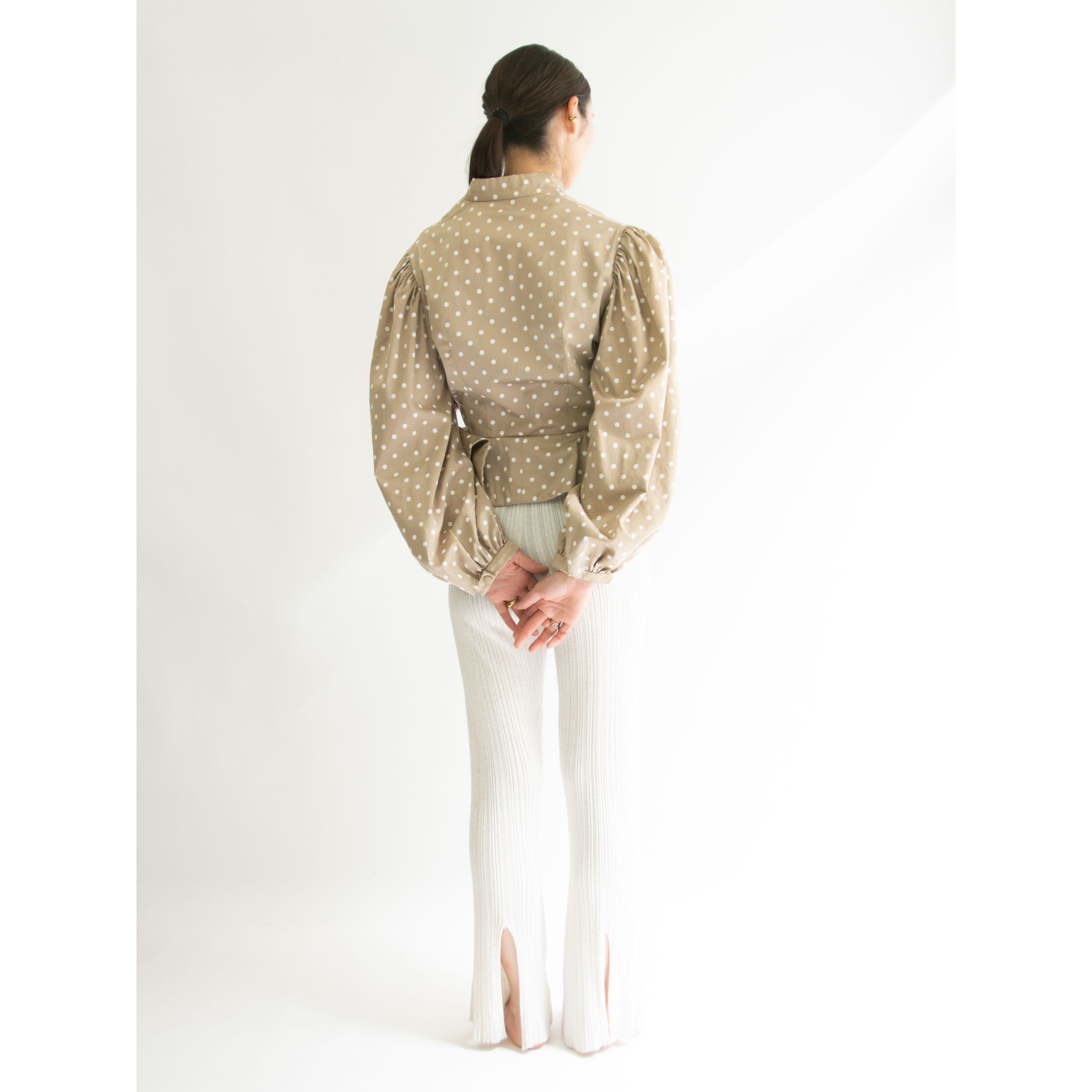 【Sophie Nat PARIS】Made in France 80's 100% Cotton Dot Jacket(フランス製 ドット柄コットンジャケット)