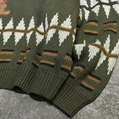 S&W embroidery design acryl wool knit