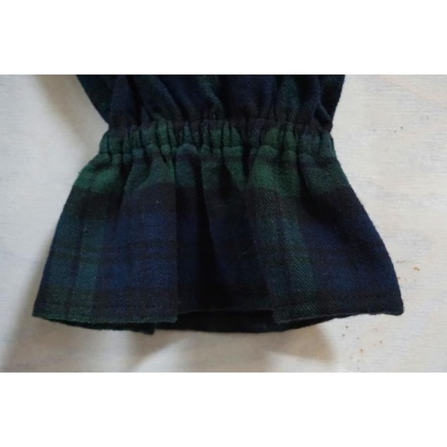 ista-ire(イスタイーレ) 起毛チェックフリルカラーブラウス